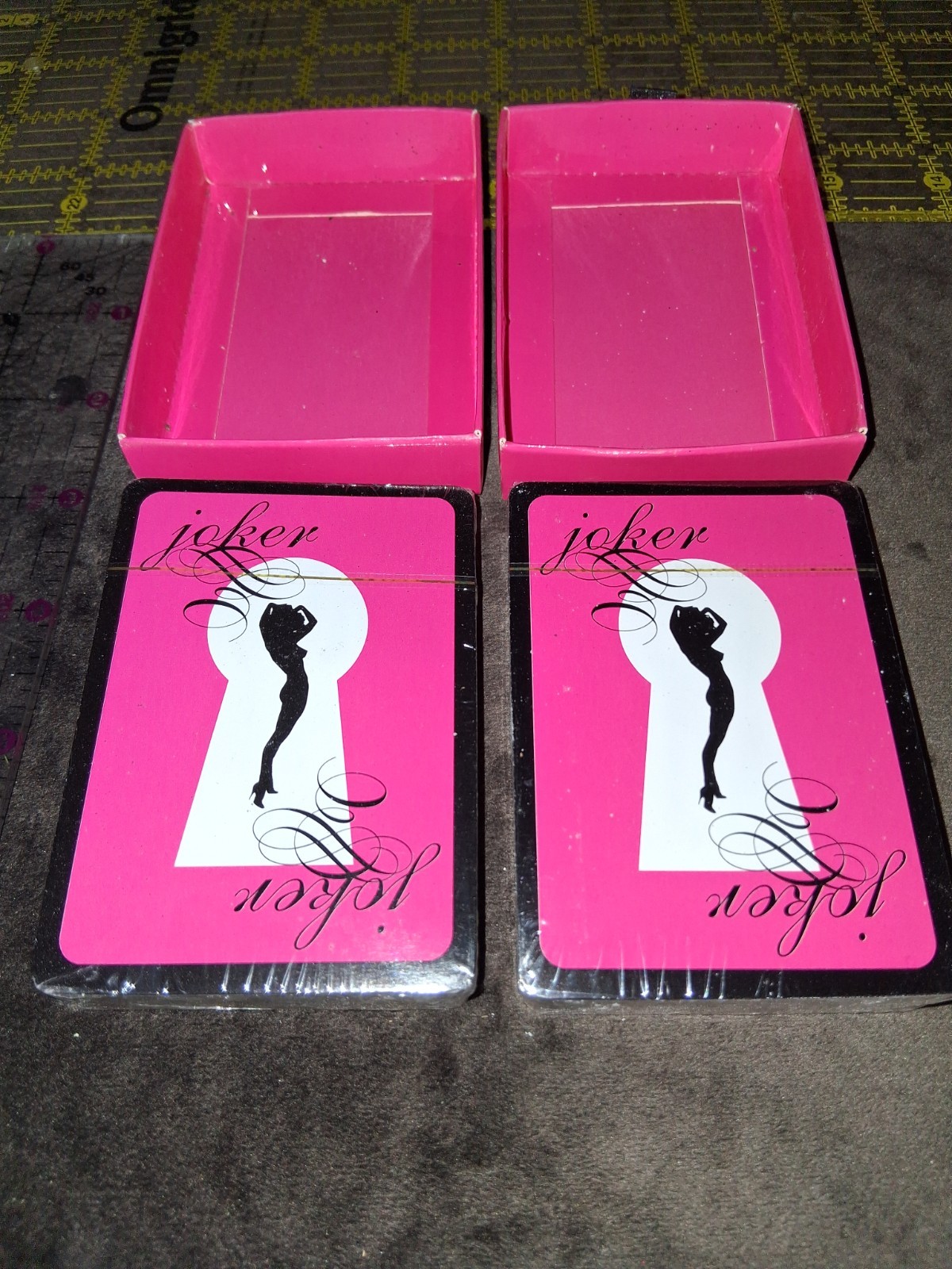 X2 Lot Of Victoria Secret playing cards prop display Pink And Black Pack VS