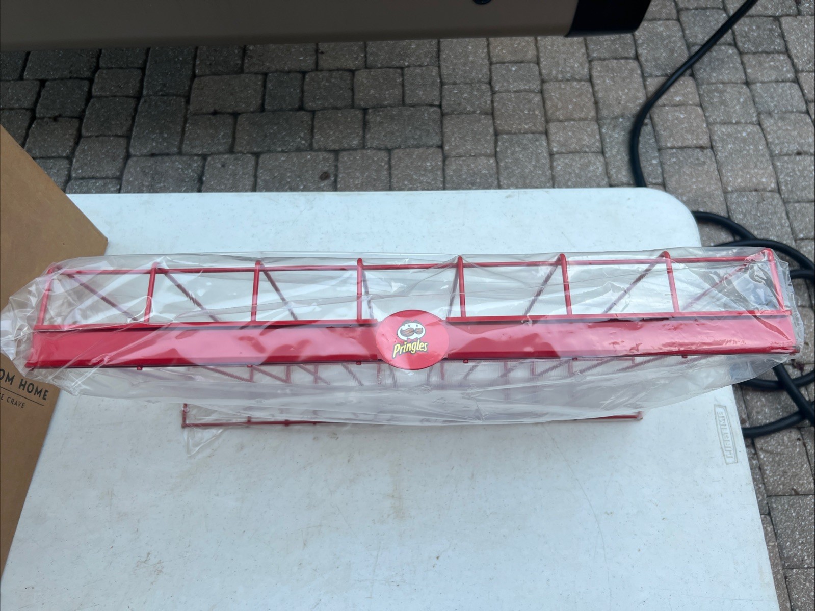 Metal Red Wire Rack Storage Store Display Pringles Potato Chip Holder 2foot NIB