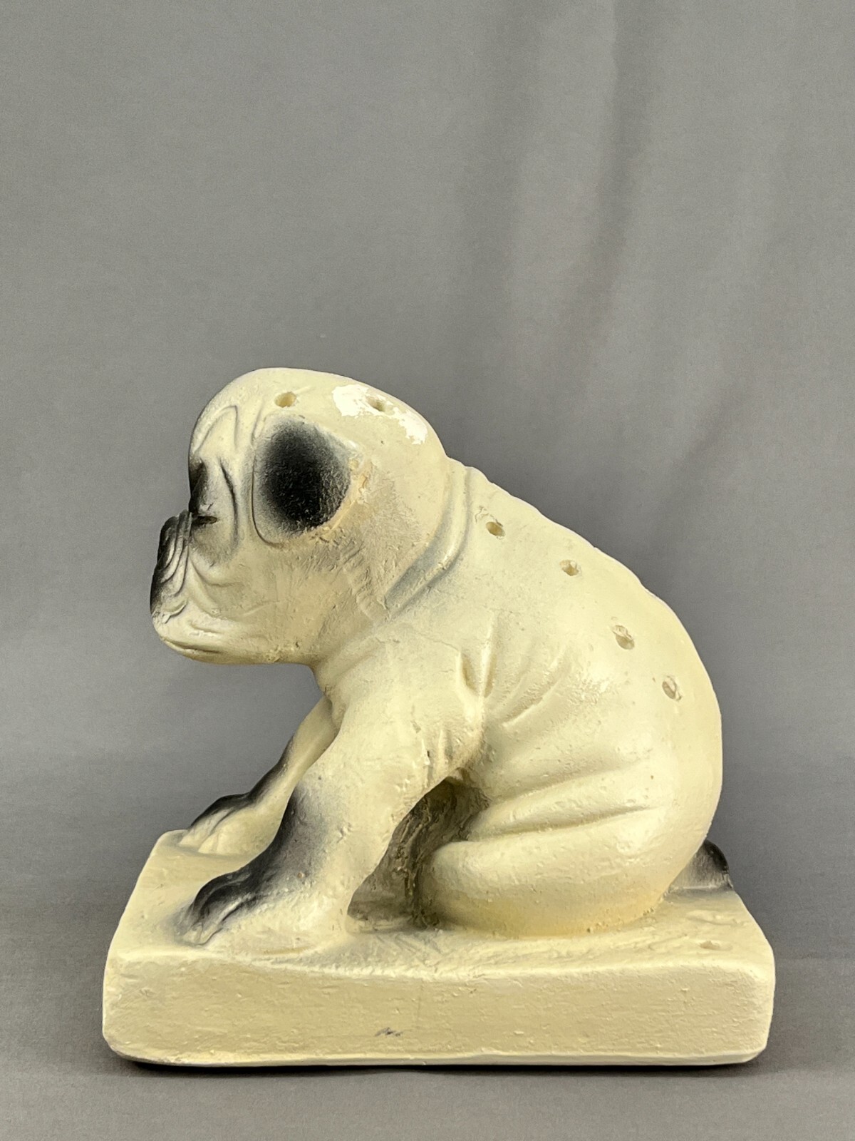 Vintage Morses Pure Pops Bulldog Chalkware 7″ Candy Store Countertop Display (B)