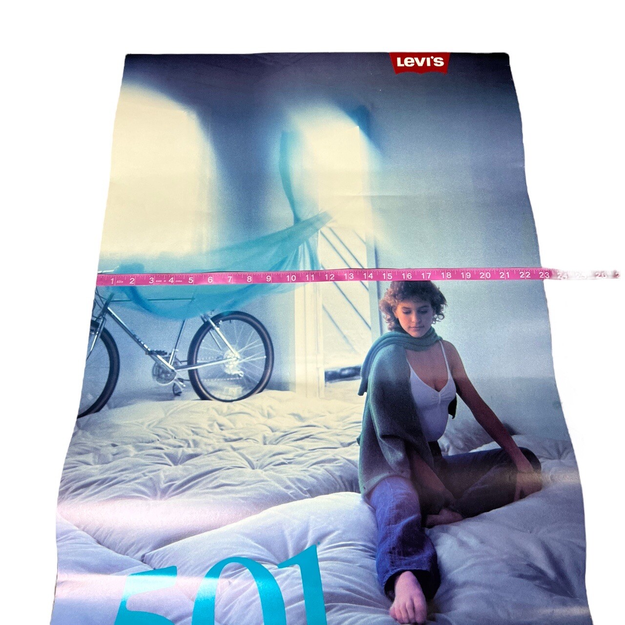 Original 80’s Levi 501’s Jeans Woman Original Advertising Poster 1984