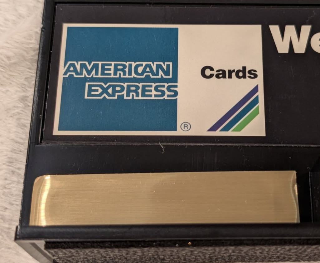 American Express Welcome Here Counter Display Sign 7″ Amex – with original bag