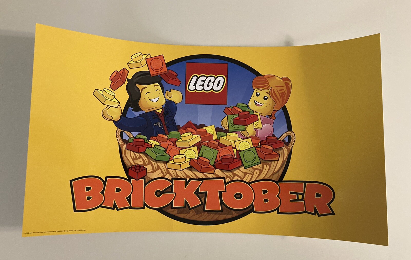 Lego Bricktober Store Display Sign Kit 2016 Toys R Us 5 Piece Kit
