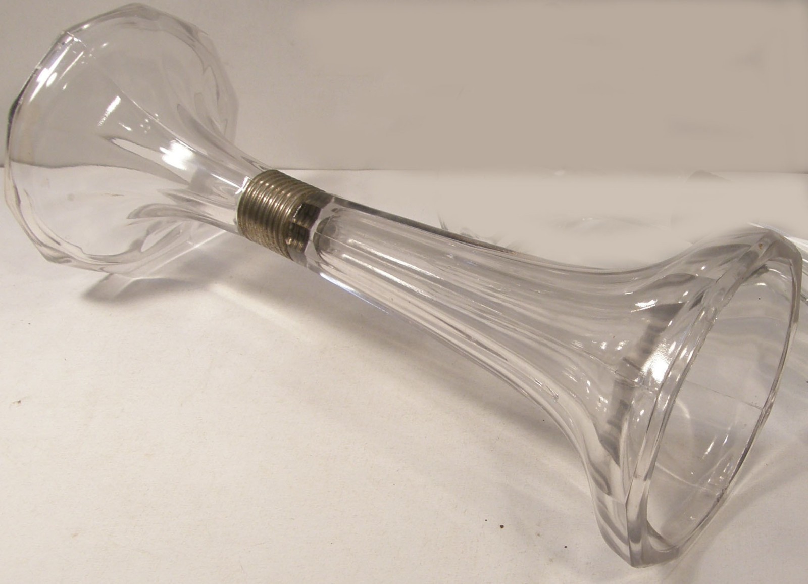 VINTAGE ANTIQUE 12 1/4″ GLASS SHELF SUPPORT RISER PILLAR SODA FOUNTAIN STORE