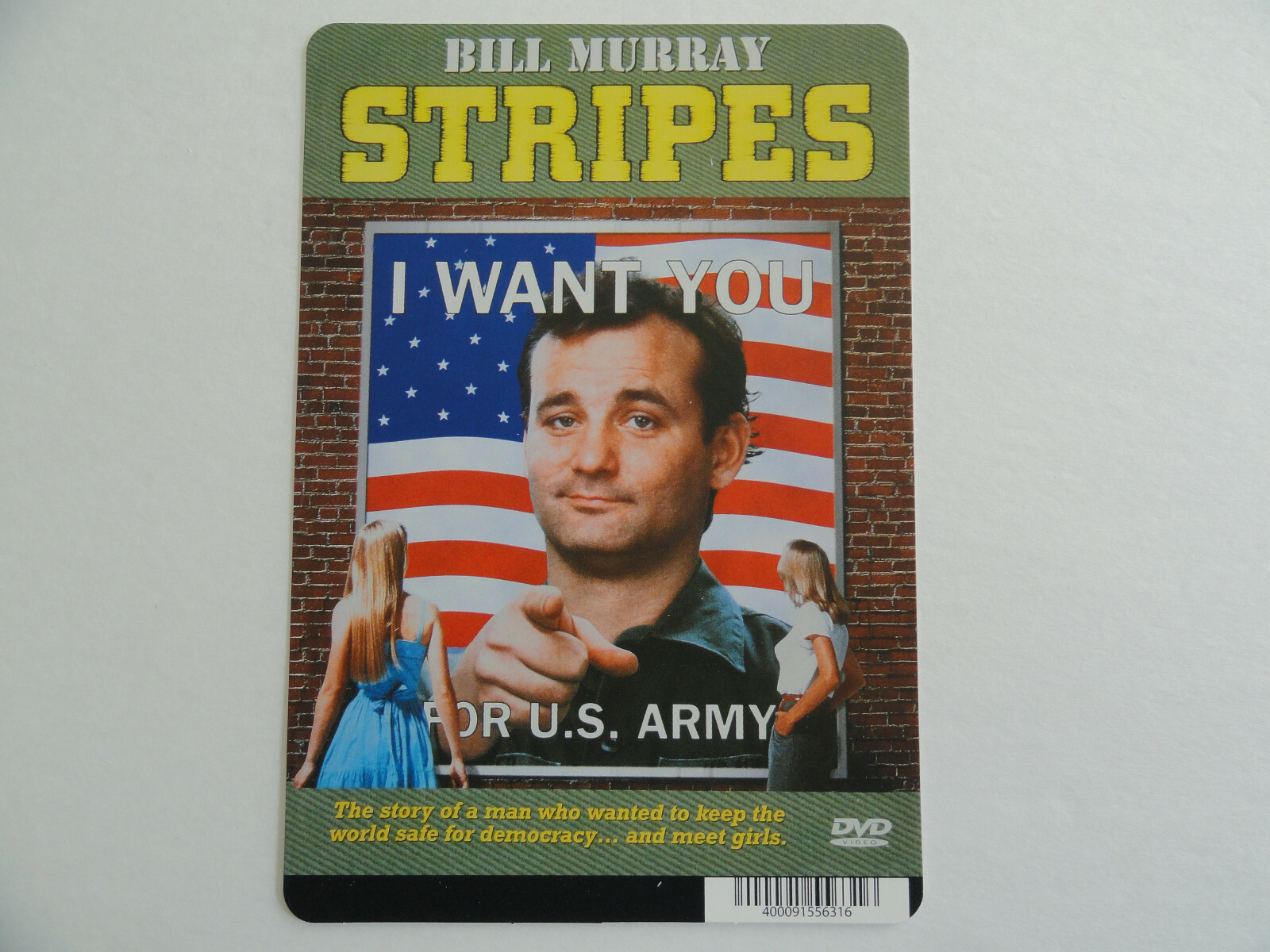 STRIPES – BILL MURRAY – BLOCKBUSTER VIDEO BACKER CARD 5.5″X8″ -NO MOVIE