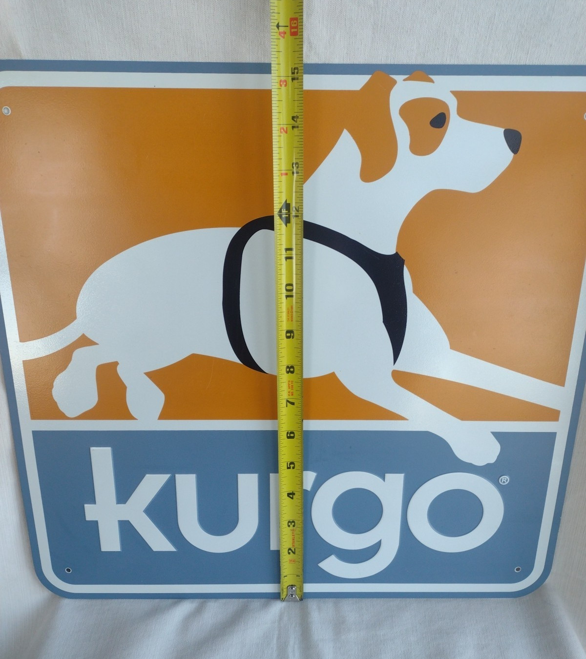 Kurgo Dog Gear Metal Pet Store Advertising Display Sign 16″ x 15.25″