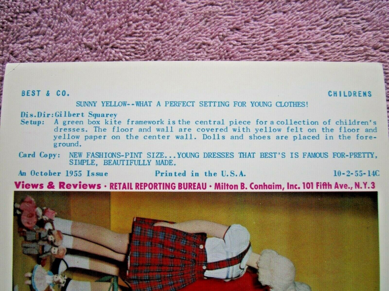 1955 BEST & Co. STORE WINDOW DISPLAY CHILDRENS PHOTOGRAPH PRINT #193