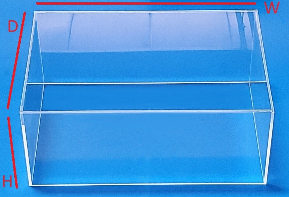 T’z Tagz New Clear Acrylic Box Display Cubes up to 30 W, 3.5 D, 5-Inch High