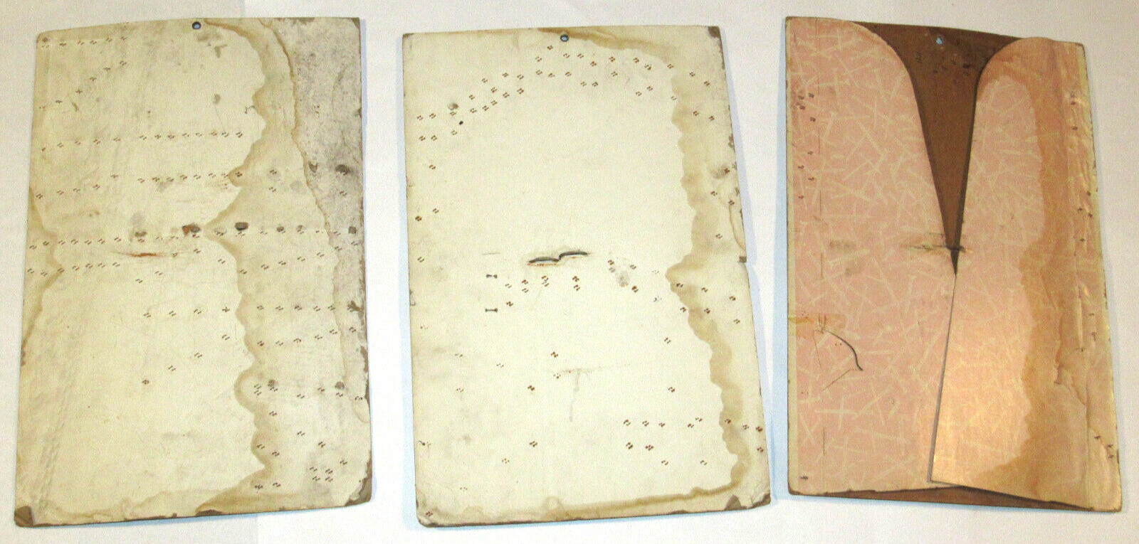 3 VINTAGE HARDWARE STORE NAIL ADVERTISING DISPLAYS! 12×18″ ALUMINUM/MASONRY/ROOF