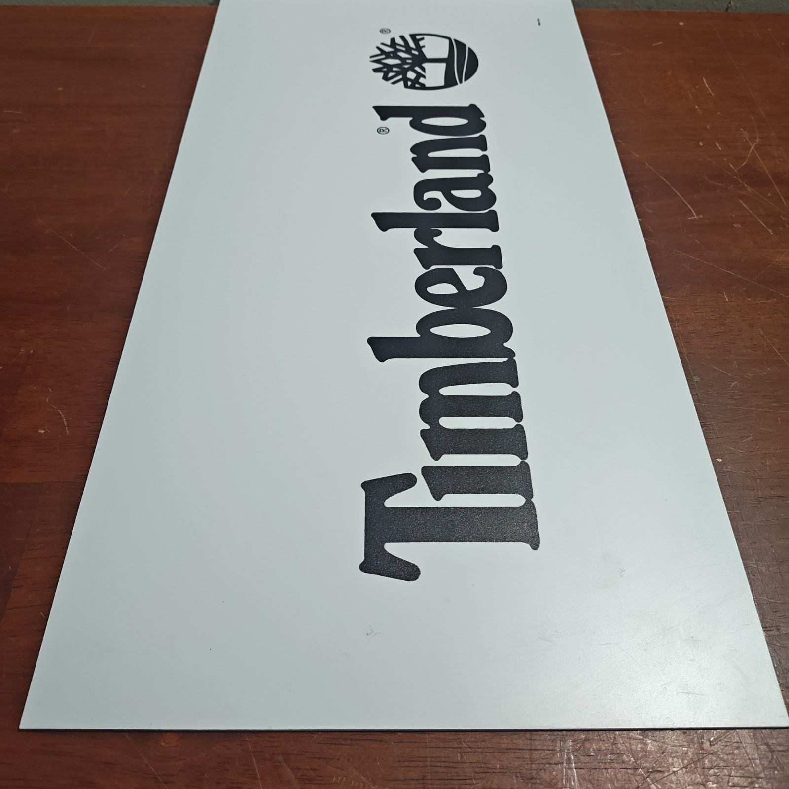 Timberland Shoe Store Retail Wall Hanging Sign Display White 20X10