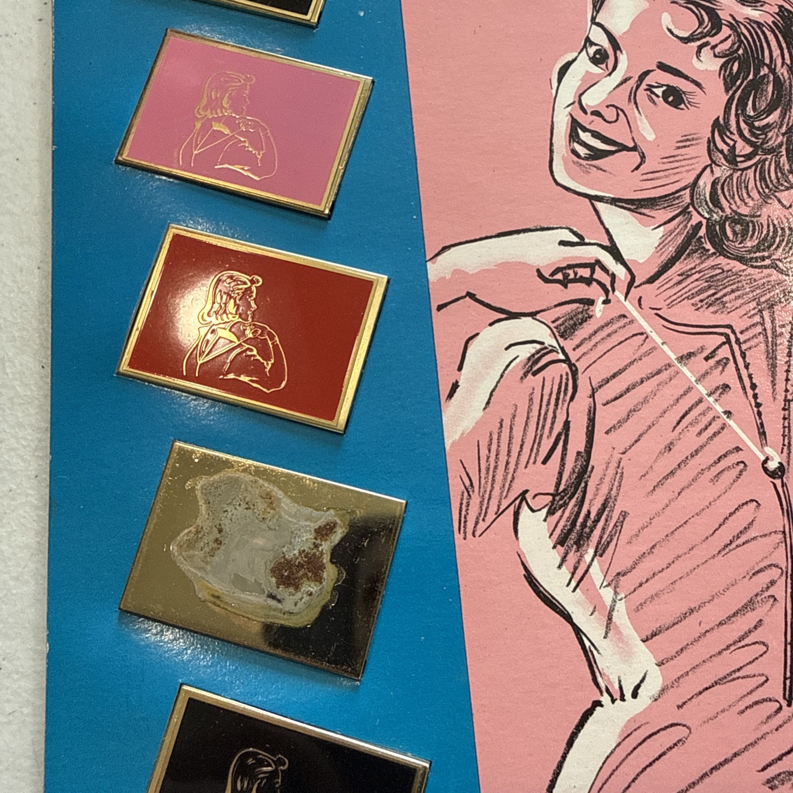 Vintage 1950s/ 60s Handy Zipper Pull Stacy Prod Store Display Complete 12 Items