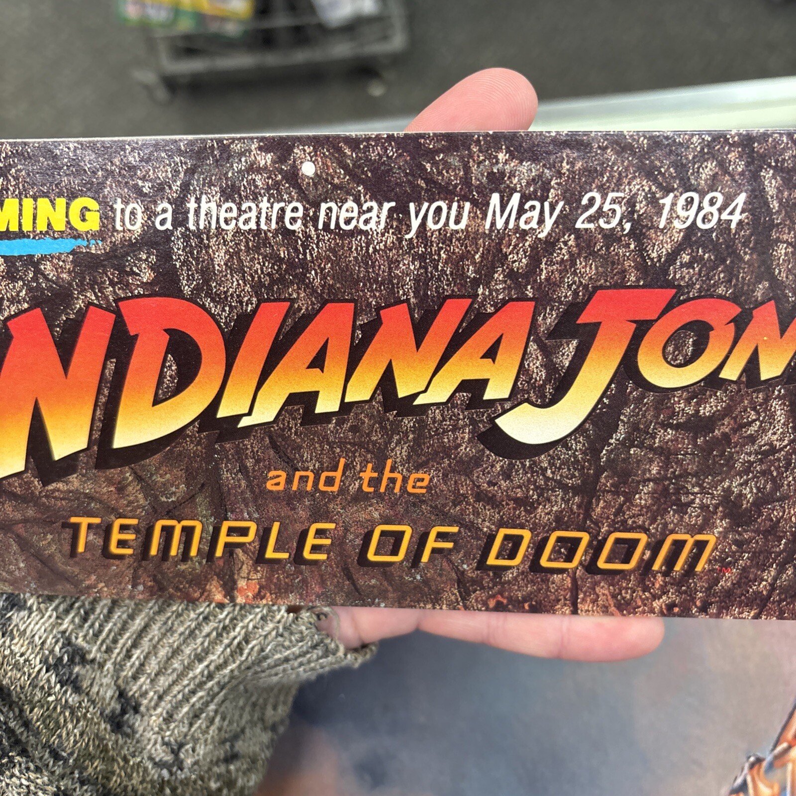 Indiana Jones And The Temple Of Doom Mobile Display 1984 4 1/4×13 7/8