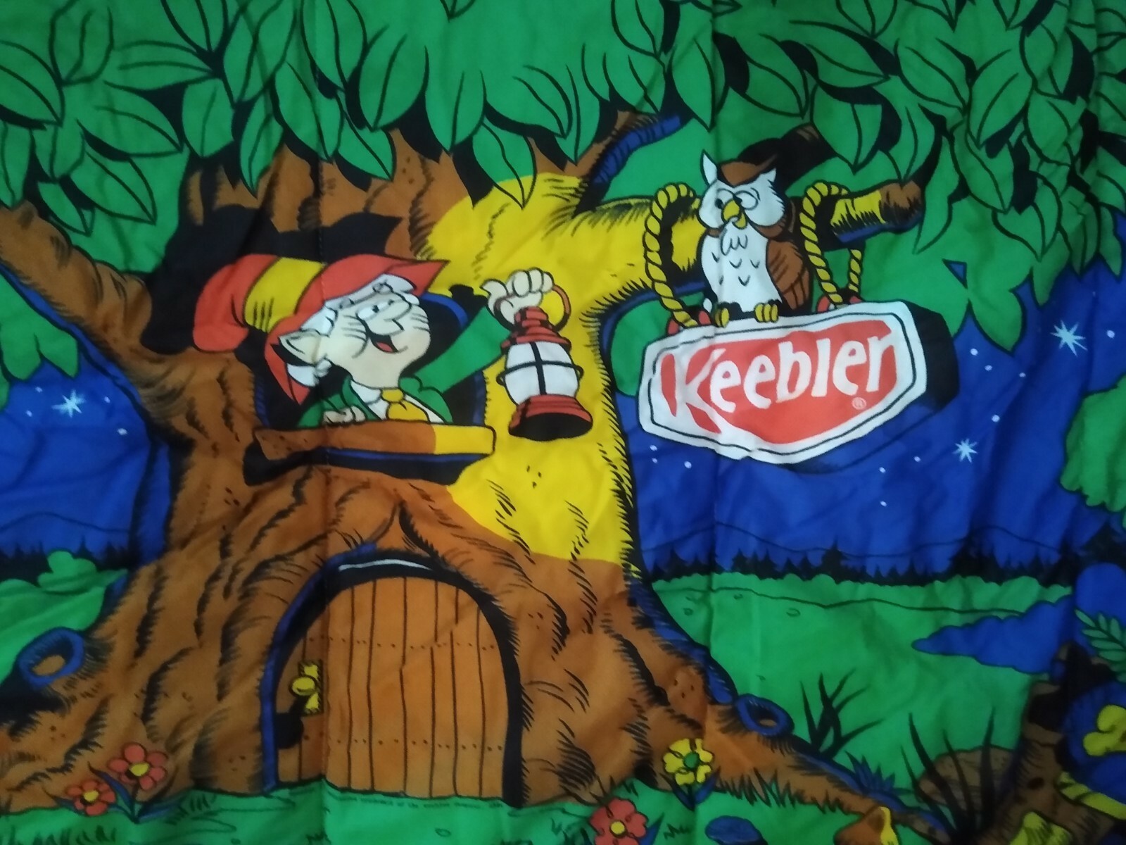 Very Rare Vintage 1984 Keebler Elves Cookie Elf Treehouse Sleeping Bag