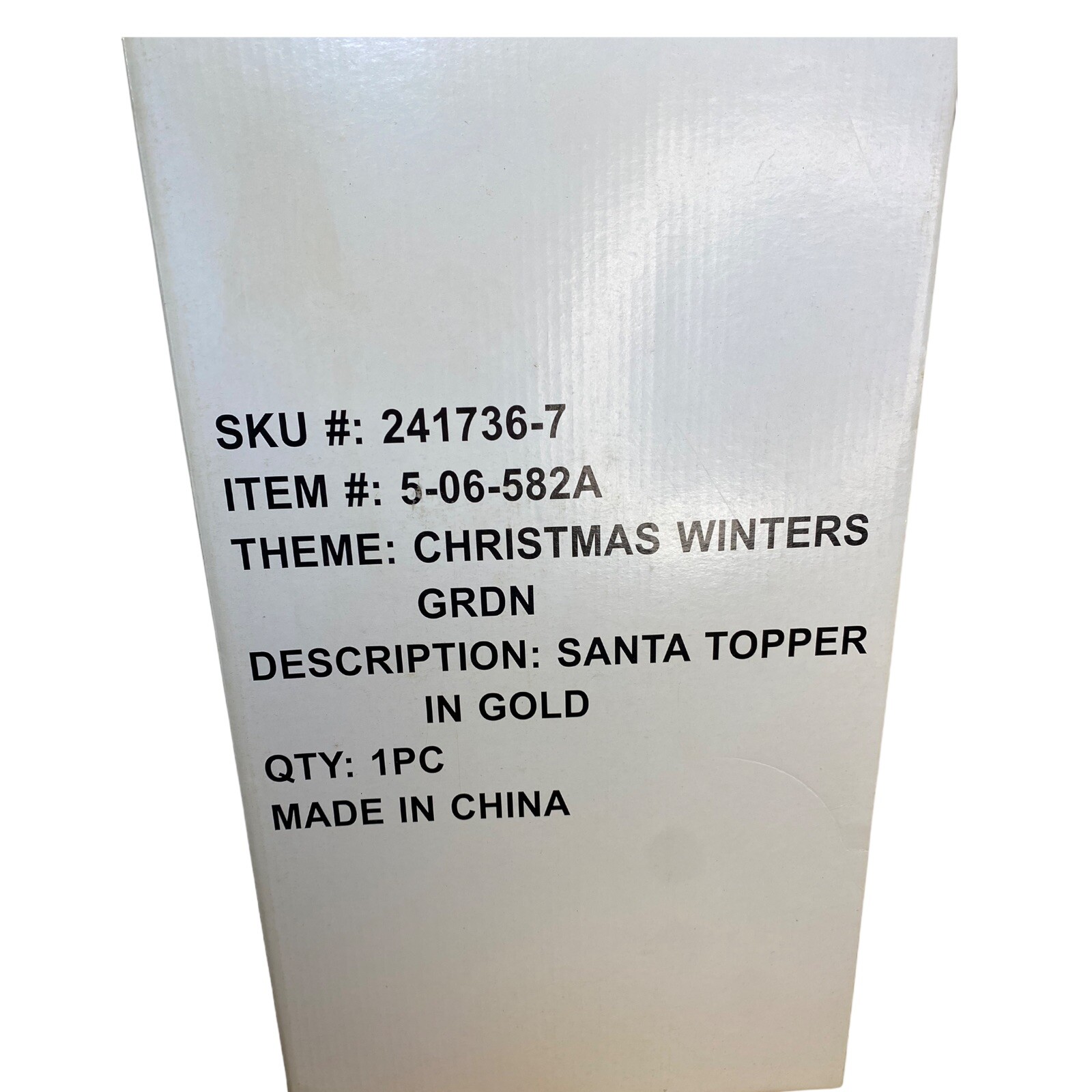 16″ Santa In Gold Robe Christmas Topper American Greeting Vintage Display
