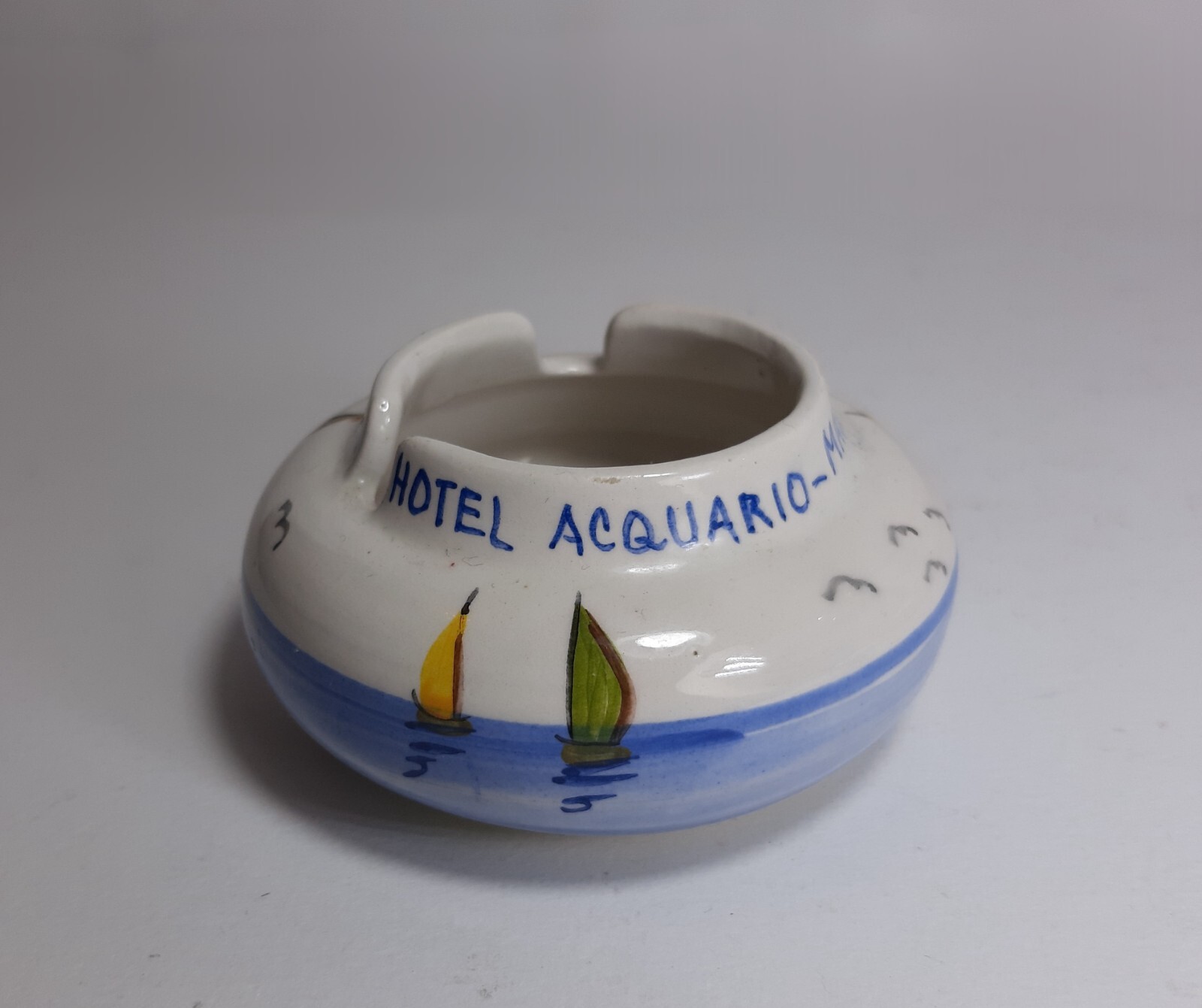 Ashtray Advertising Bowl HOTEL AQUARIUM MARINA DI VAST Collection