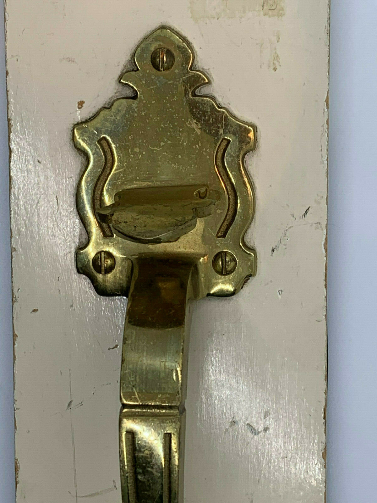 Vintage Sager Brass Door Handle Lock Advertising Hardware Store Easel Display