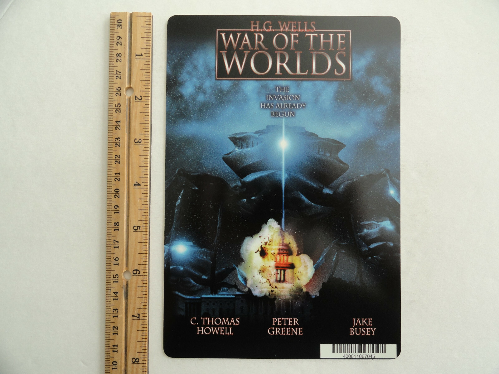 WAR OF THE WORLDS – C THOMAS HOWELL – BLOCKBUSTER VIDEO SHELF BACKER CARD 5″X8″