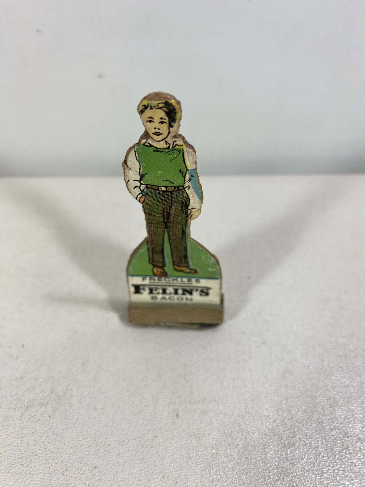3″ Little Rascal’s Freckles Cardboard Figure Stand Bacon Ham/Meats Advertising