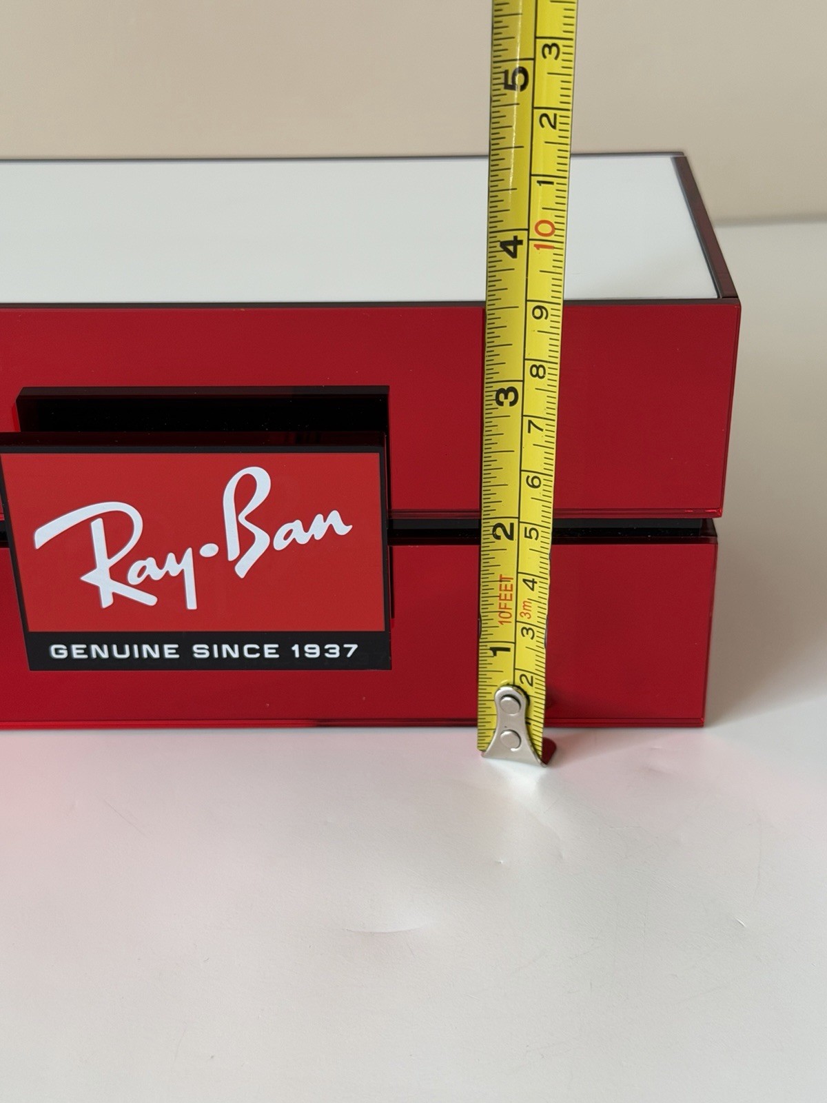 Ray-Ban Sunglasses Display Logo Sign 7×3 Rare Acrylic