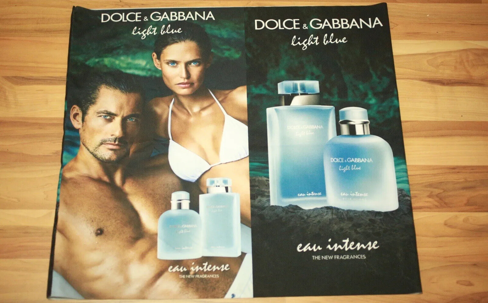 Dolce & Gabbana Light Blue Perfume Retail Display Banner Sign Soft Fabric 26×25