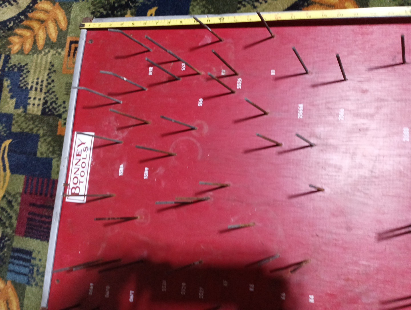 Vintage 1940s Bonney Tools Advertising Hardware Store Display Wrench Rack Wood