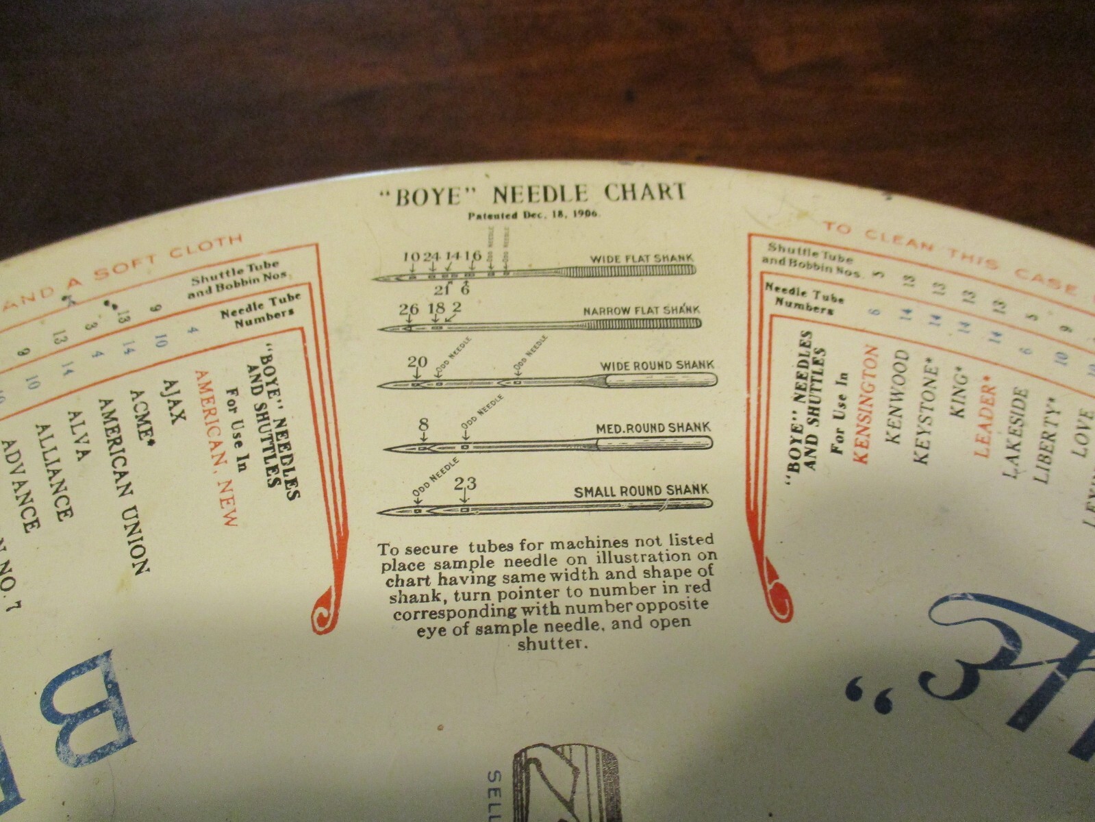 THE BOYE NEEDLE CO. NEEDLES AND SHUTTLES FOR YOUR MACHINE STORE DISPLAY ANTIQUE