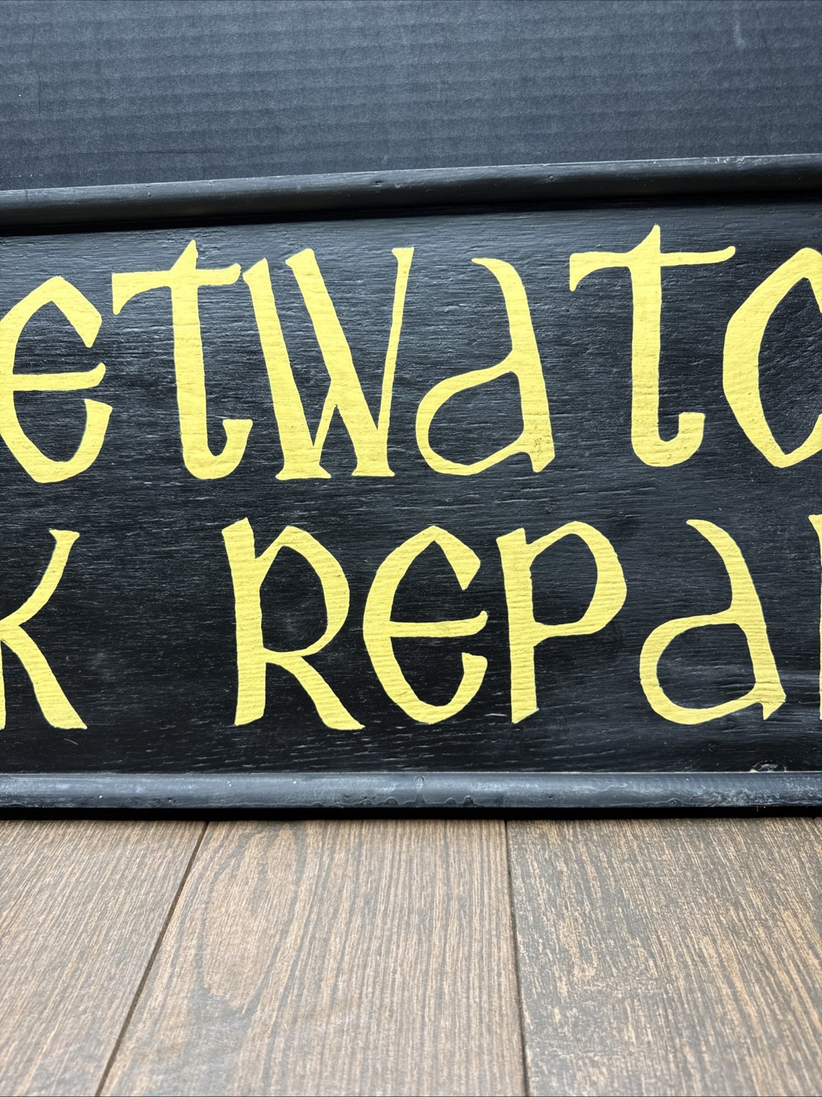 Vintage Wood – POCKET WATCH CLOCK REPAIR – STORE DISPLAY SIGN 36×12