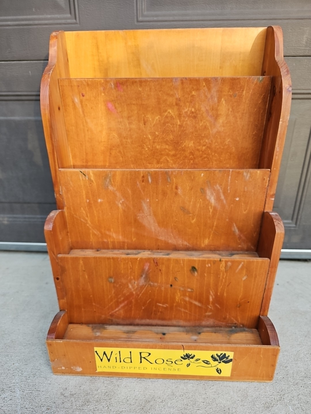 Wood Store Display Rack 4-Tier Shelf 11.5x17x24.75″