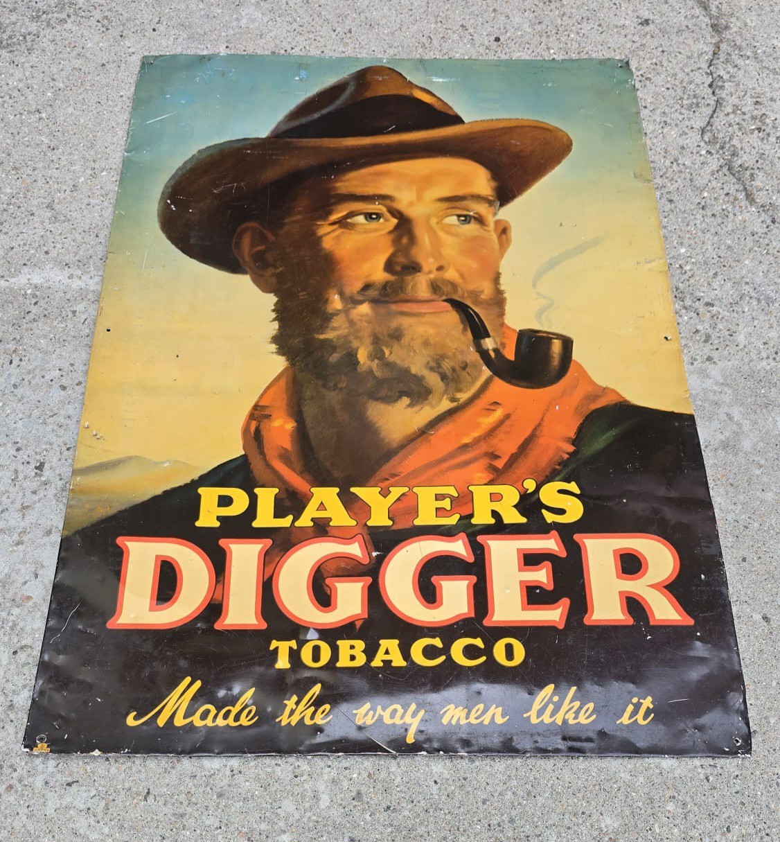 Player’s Digger Tobacco Table Sign