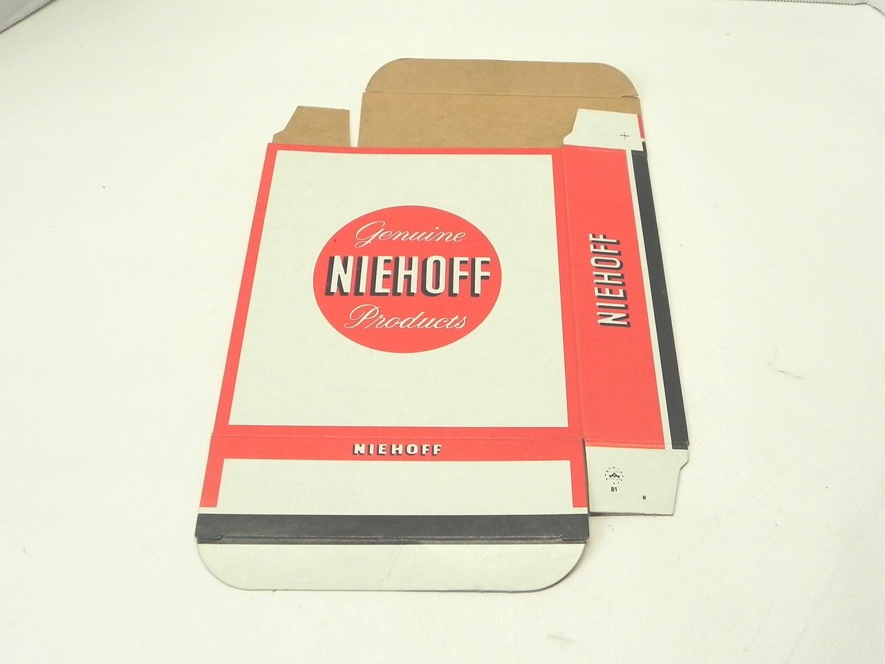 VINTAGE NIEHOFF PRODUCTS DISPLAY BOX *BOX ONLY* #223 7″x2″x6.25″ NEW UNUSED