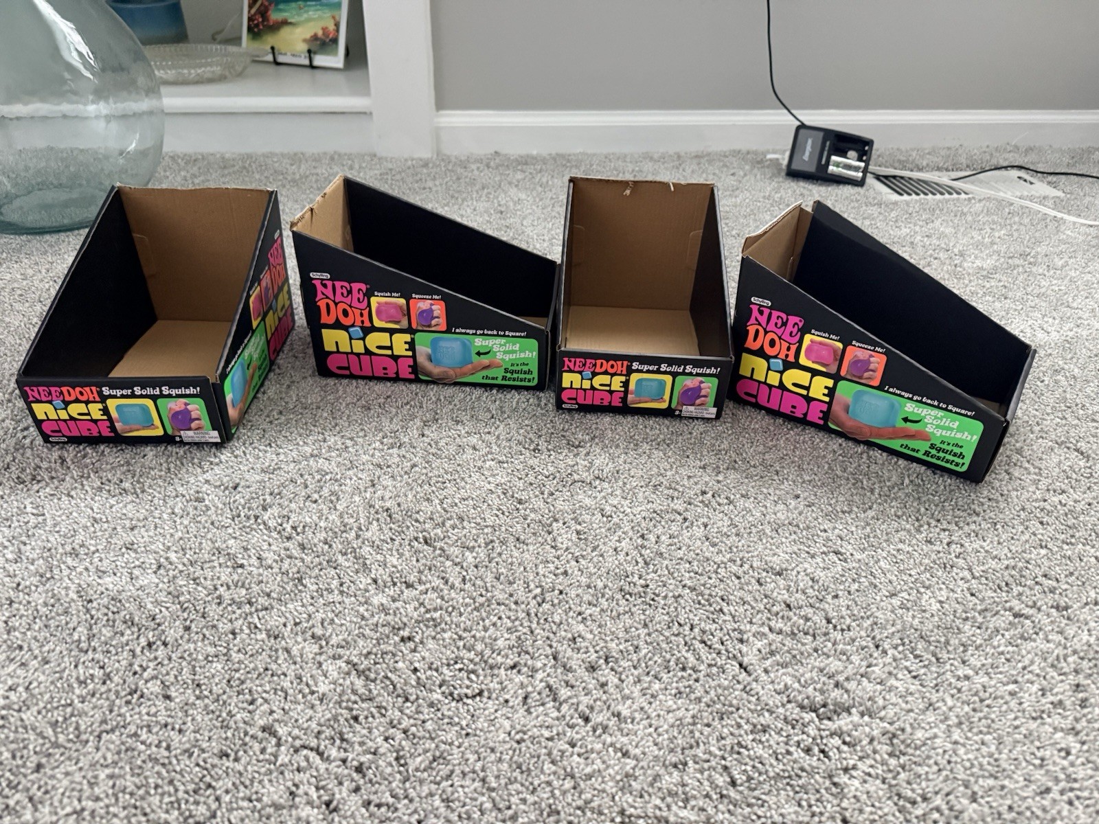 EMPTY Authentic Needoh Storage Display Boxes Lot of 4