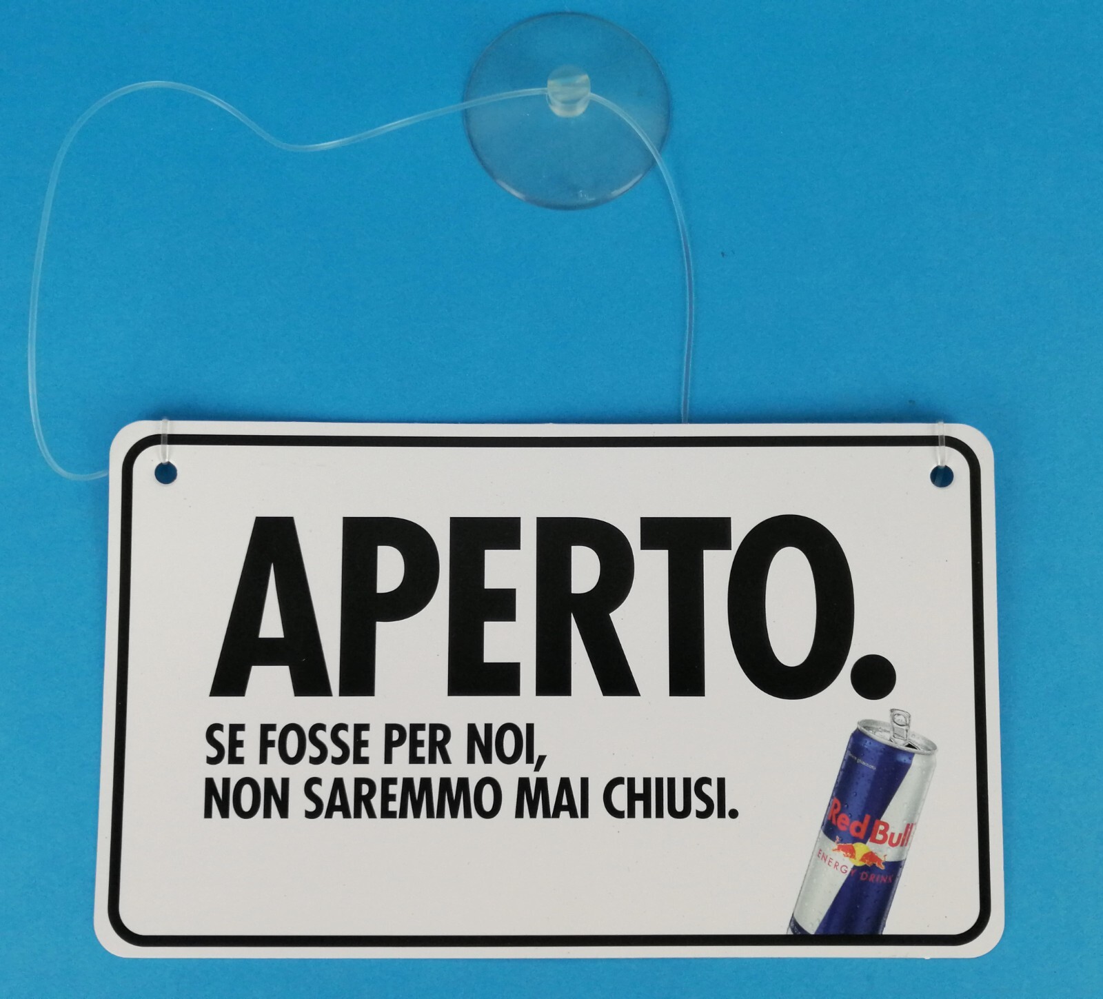 OPEN / CLOSED SIGN – RED BULL – LIKE NEW – 21.5X12.5 CM