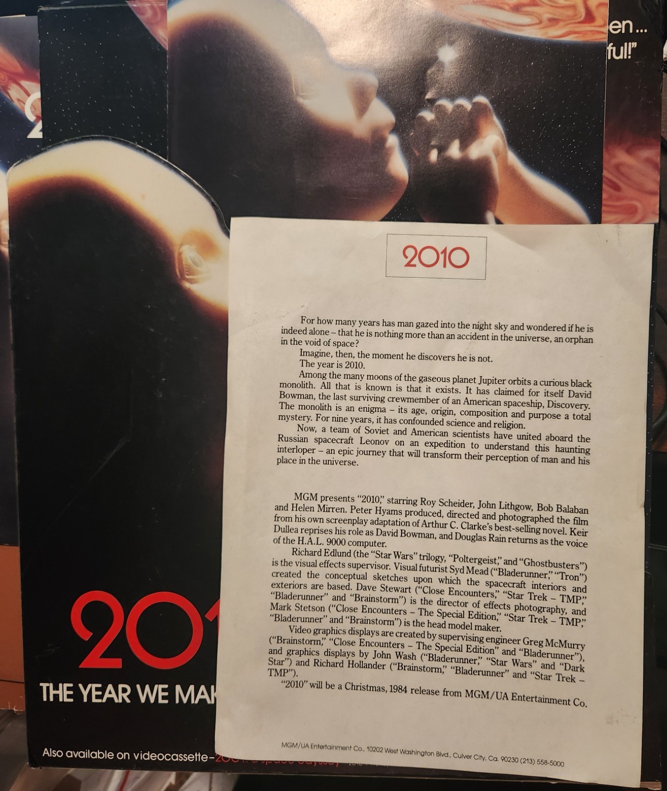2010 Year We Make Contact Standee Video Store Program Arthur C Clarke Odyssey 2