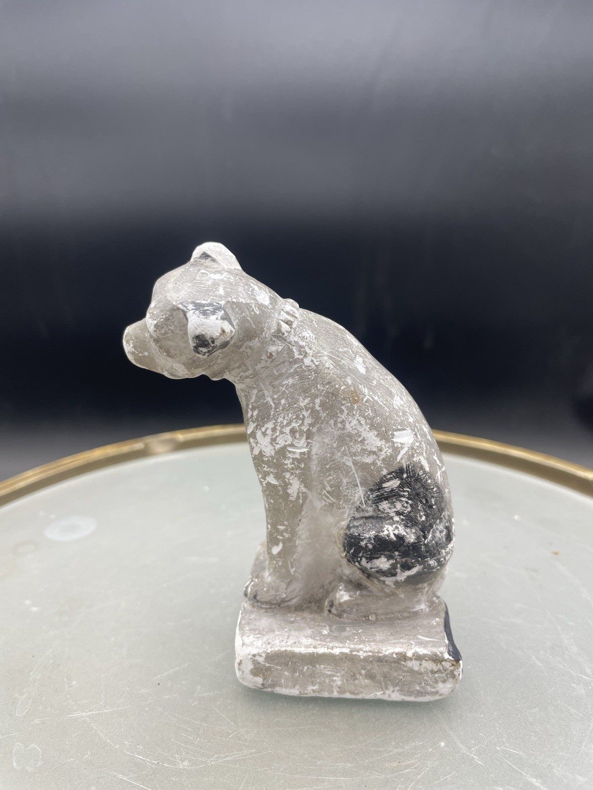 Vintage RCA Victor Nipper Dog 4” Chalkware Advertising Figurine