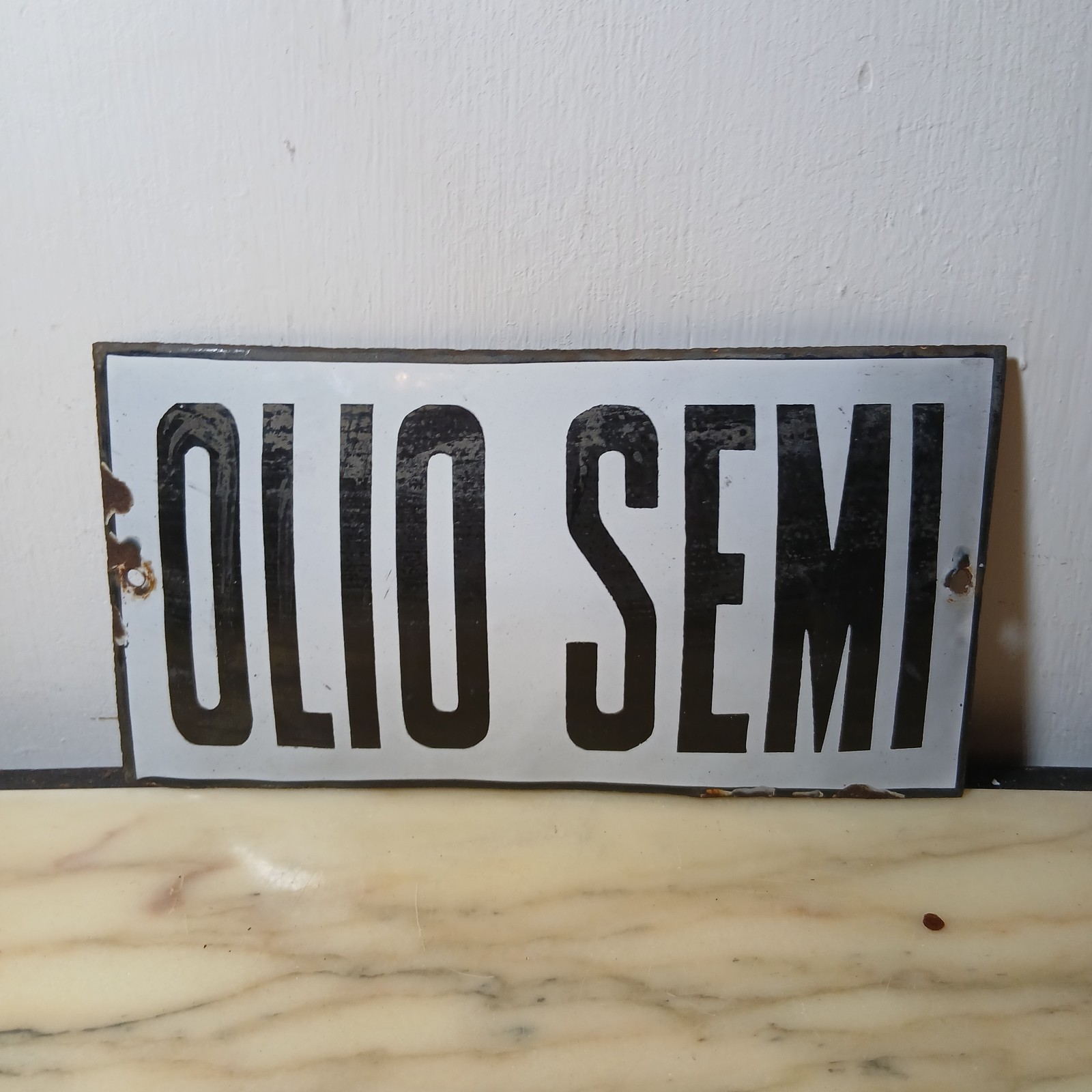 Oil Seeds Enamel Table Sign
