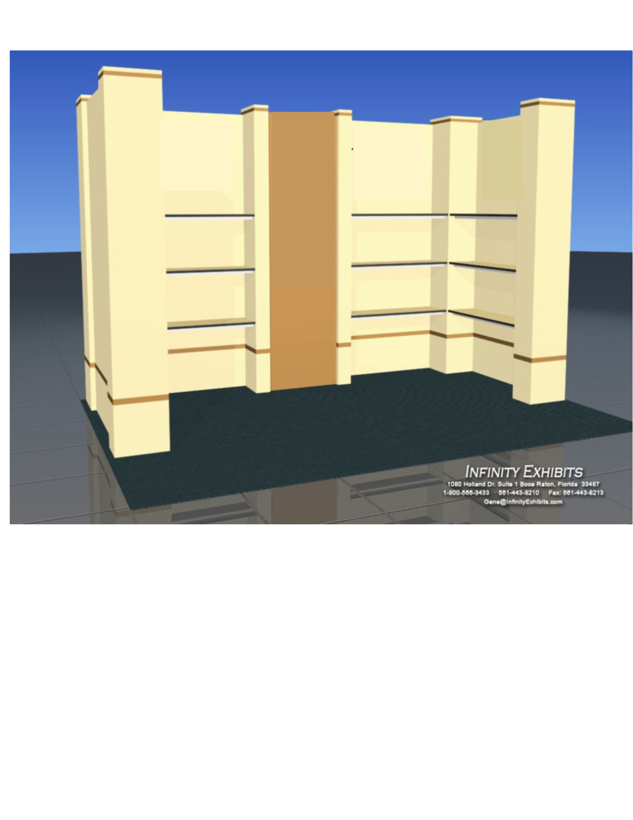 Lightweight shelving display for trade shows and exhibits