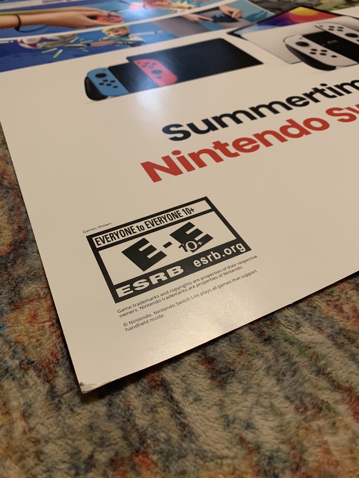 Nintendo Switch Kirby Mario Strikers Pokémon Arceus Game Store Display Poster Ad