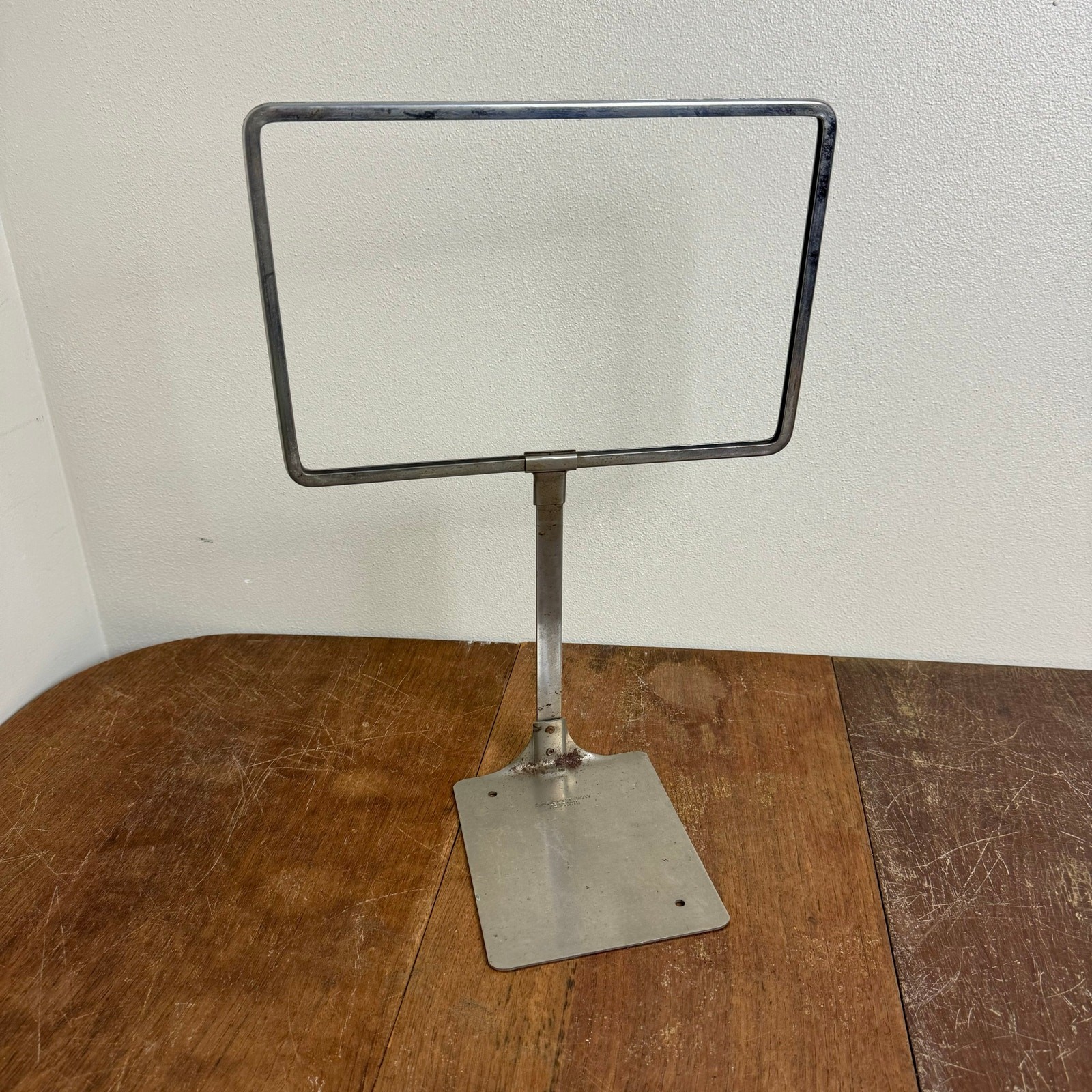 Korrect-Way Product St. Louis Mo Metal Table Diner Store Shop Sign Display
