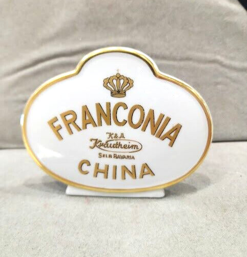 Franconia Krautheim Selb Bavaria China Store Advertisement Porcelain Plaque