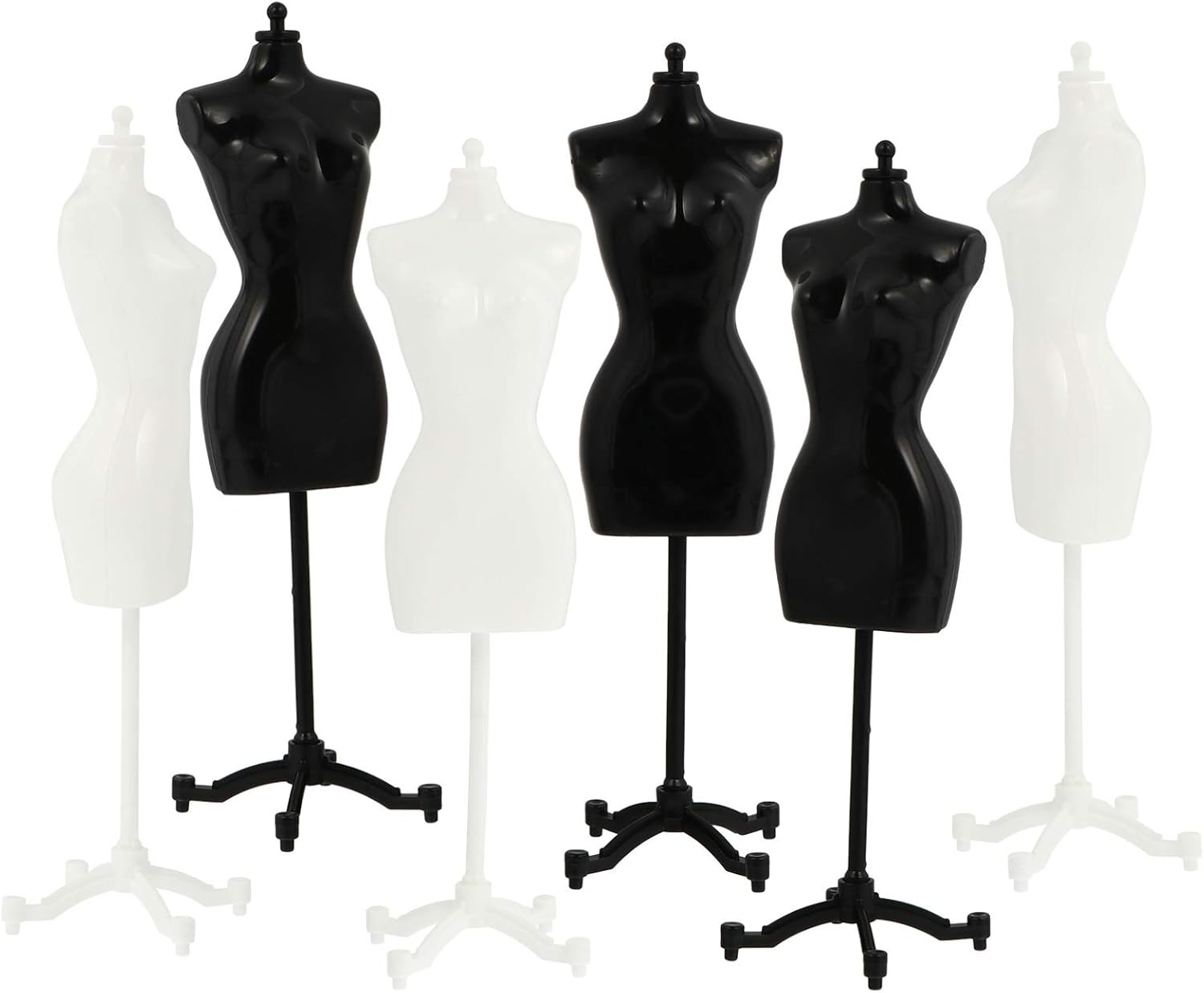 4/6PCS Doll Dress Form Mannequin Dress Form Torso Stand with Base Stand for Appa