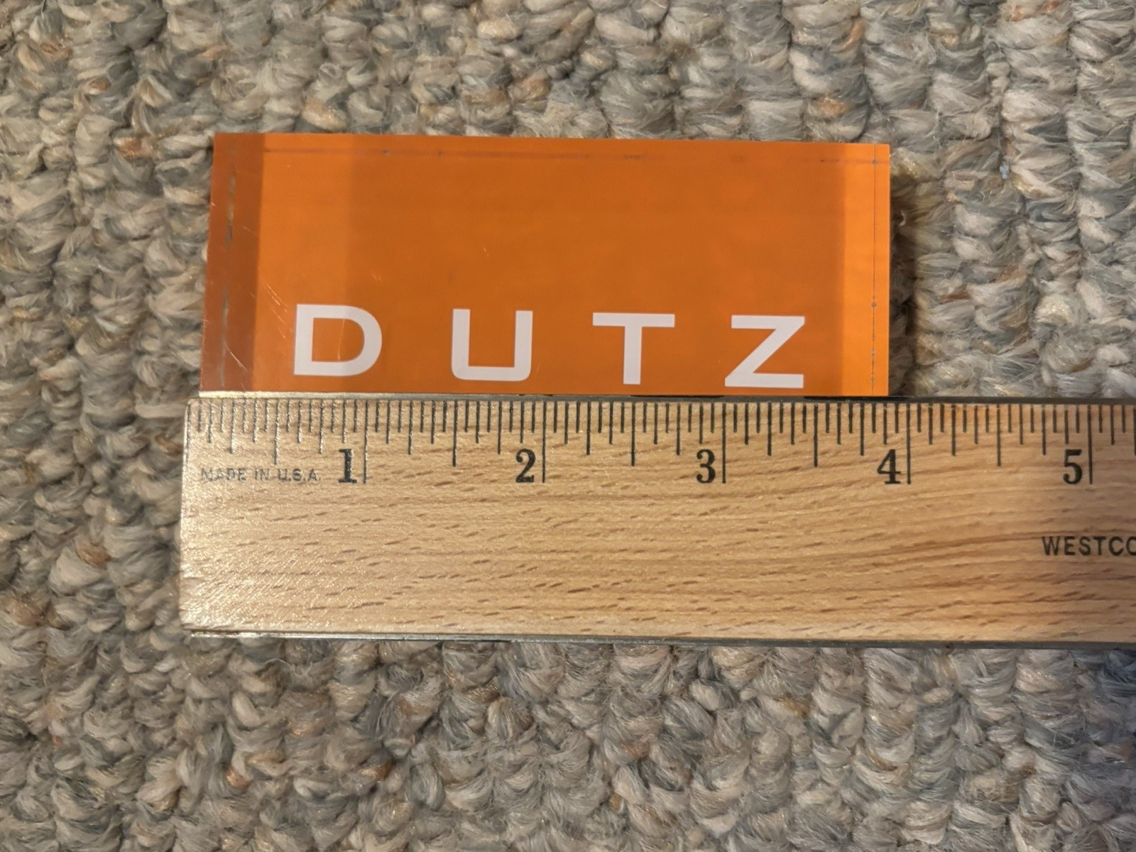 Dutz Eyewear Acrylic Retail Display – Orange Boutique Counter Sign