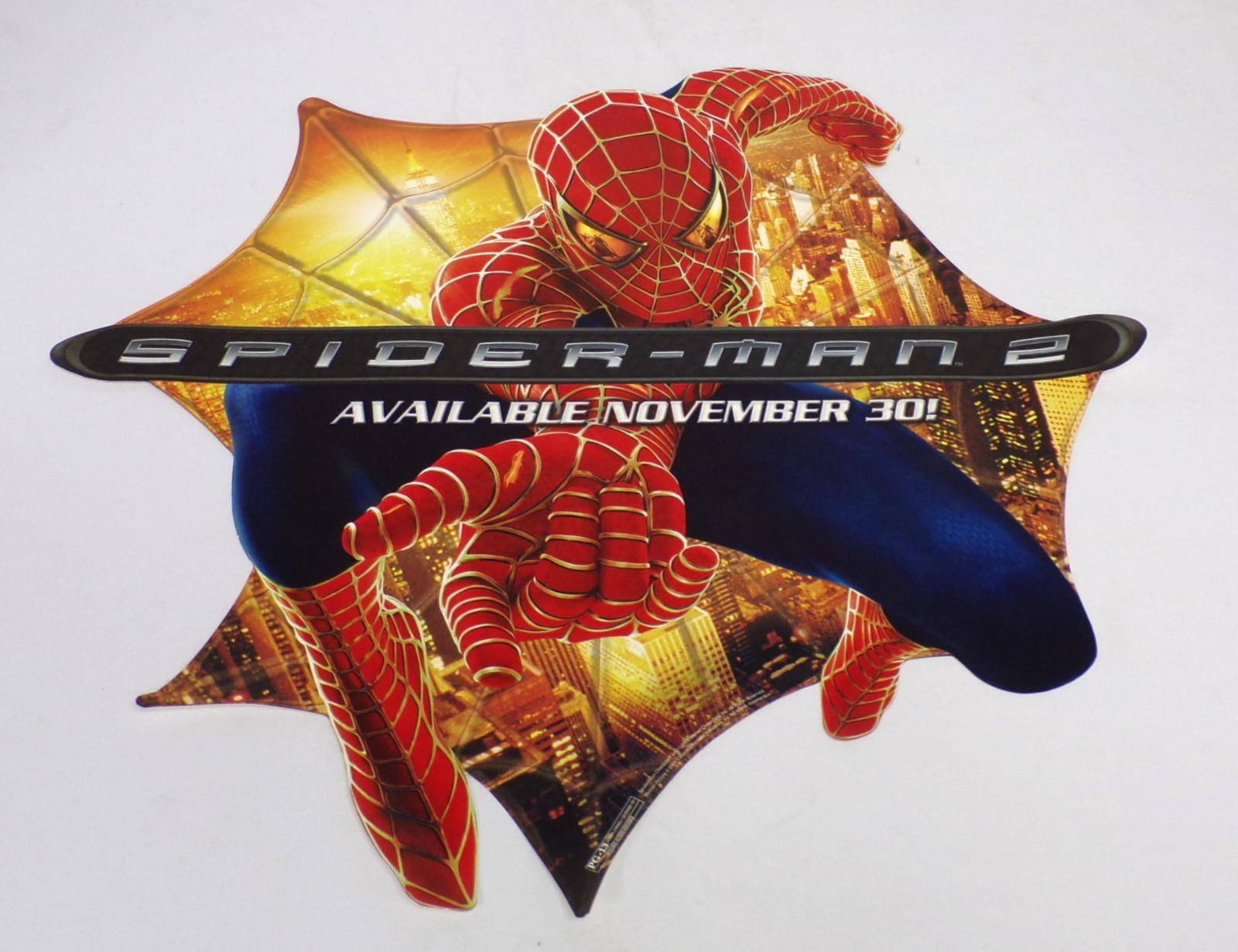 Spider-Man 2 Marvel 2004 Video Store Window Display Sheet 14″ 110425WBAN-7