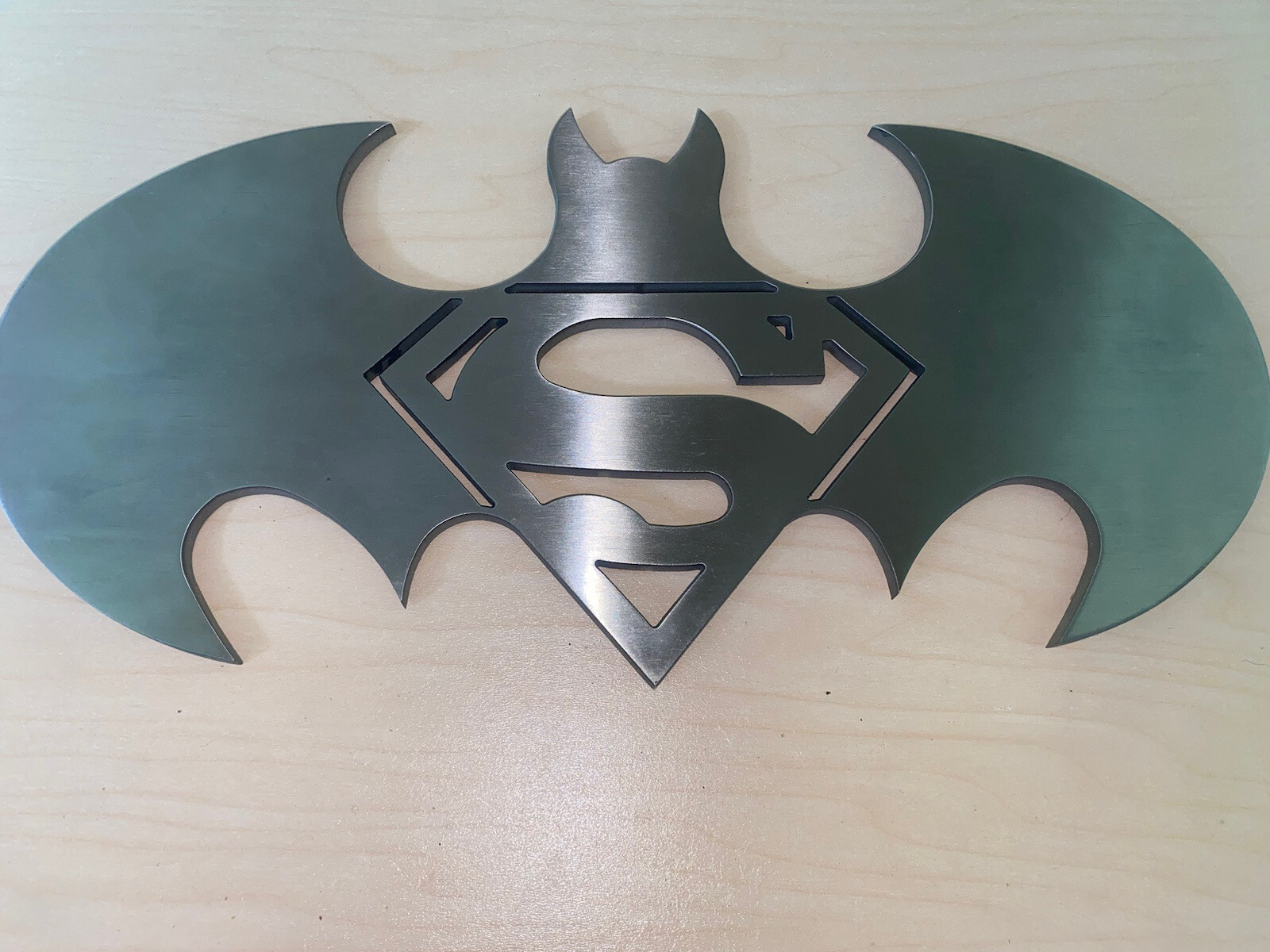 Metal Display Sign Batman Vs Superman Marvel DC Comics. Large 13” RARE Custom