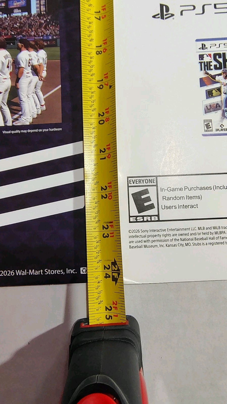 MLB The Show 26 Promo Walmart displays advertisement – 24x 11x Lot Of 2