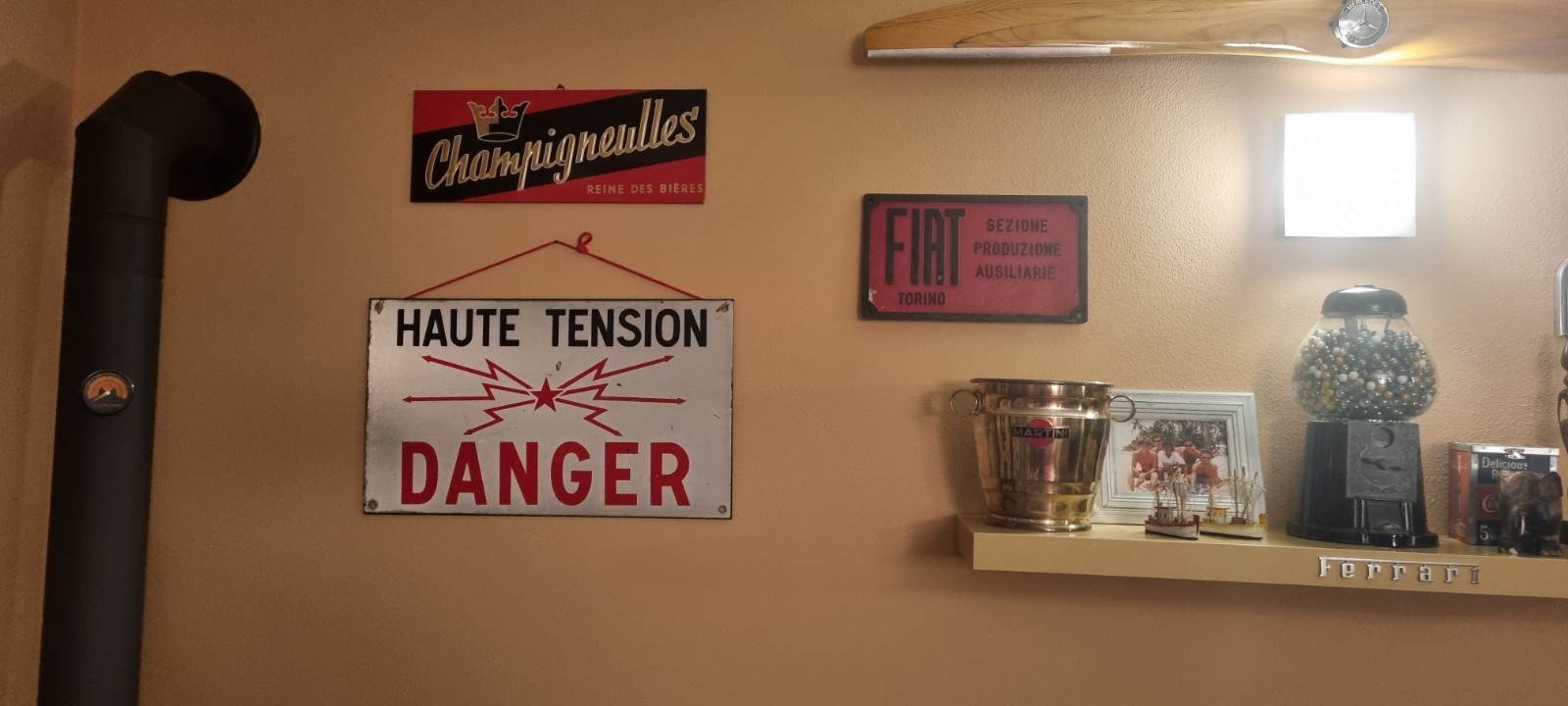 Haute Tension Danger Sign France 1983 Original Large 60×36 Cm …