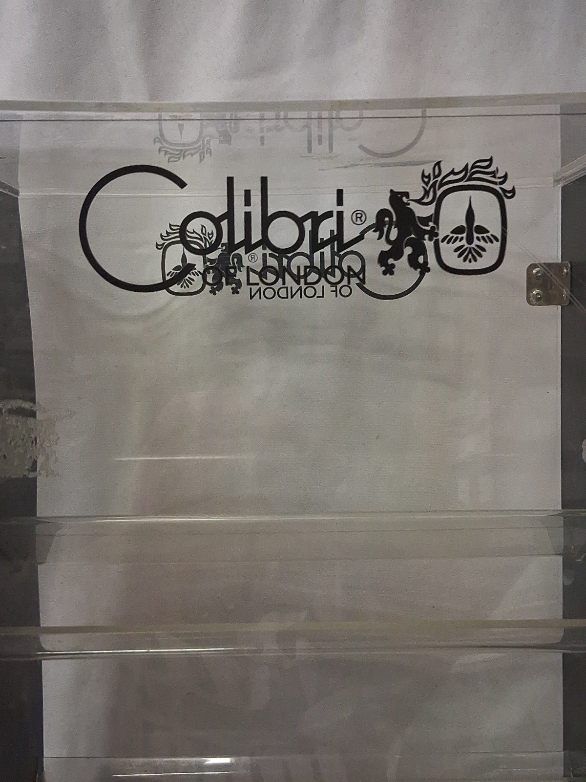 Vintage Colibri of London Locking Key Rotating Countertop Display Case *READ*