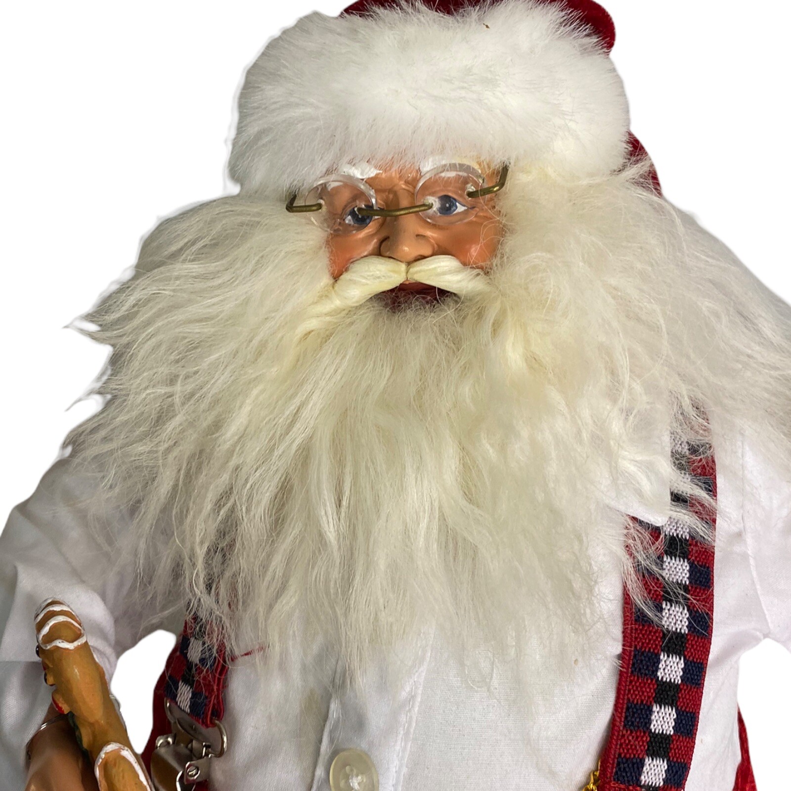 Santa’s Workshop 16 in” Store Display Santa Clause Velvet Suit Father Time