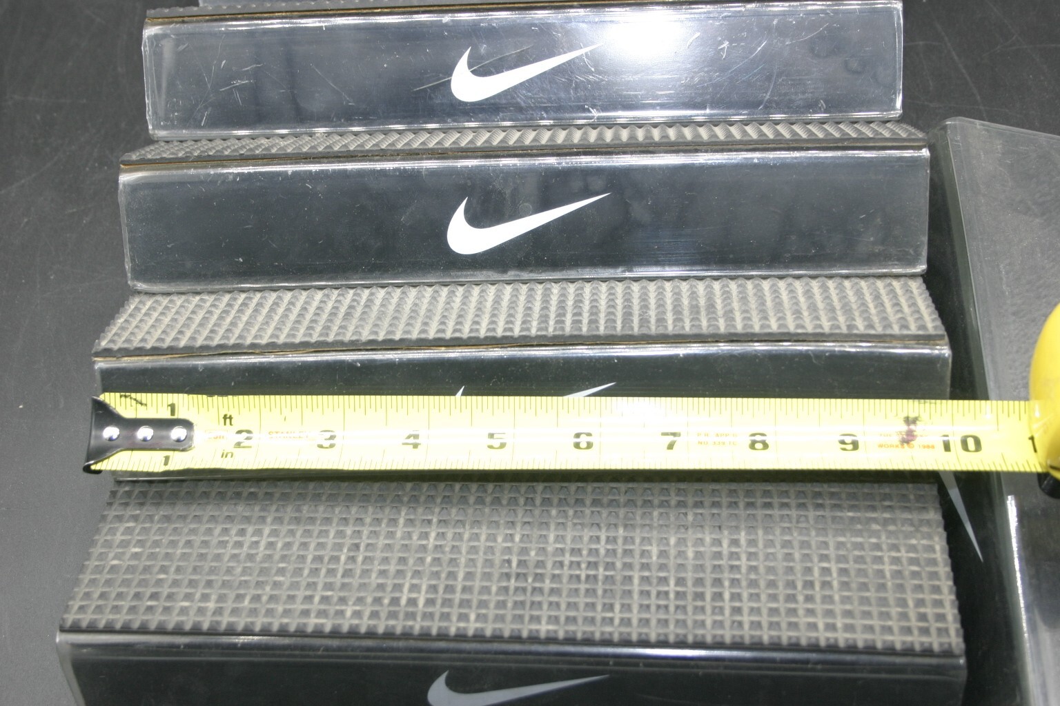 Nike Vintage 80s Clear & Black Slat Wall Display Shoe Shelves (Lot Of 6 Shelf)#2