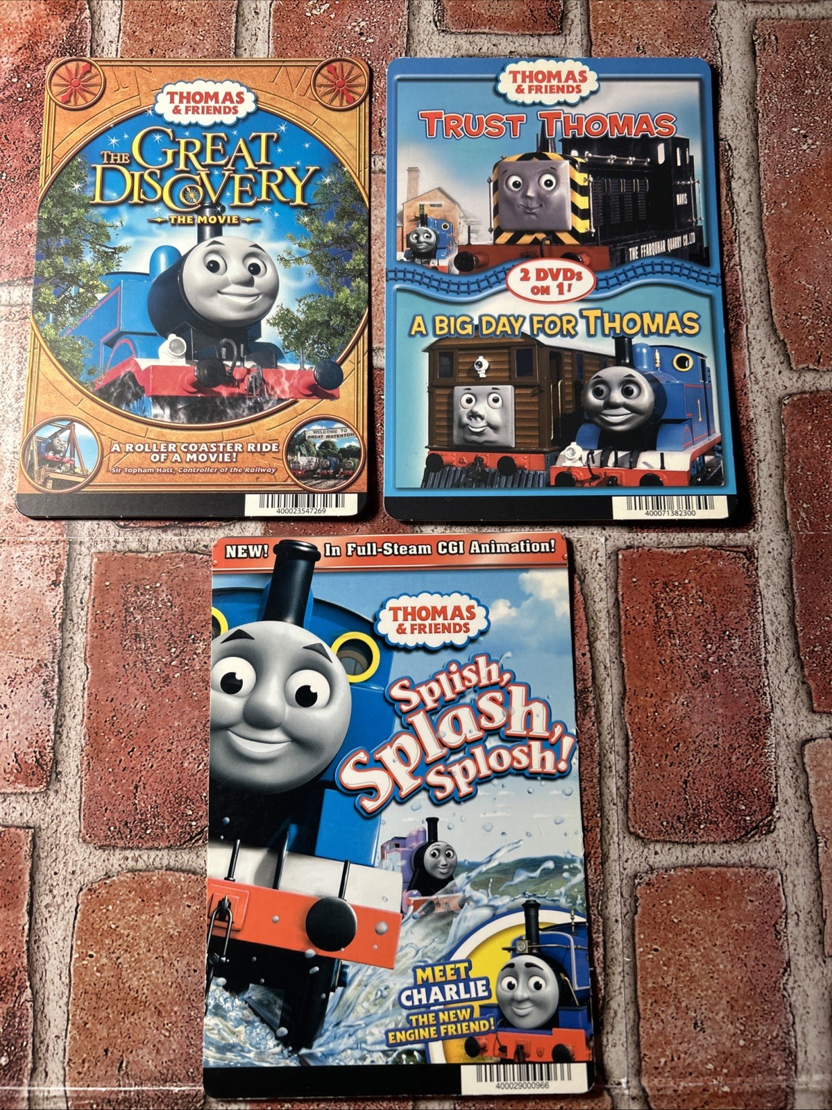 3 Thomas & Friends Movie Backer Cards 5.5” X 8” Mini Poster No Movies