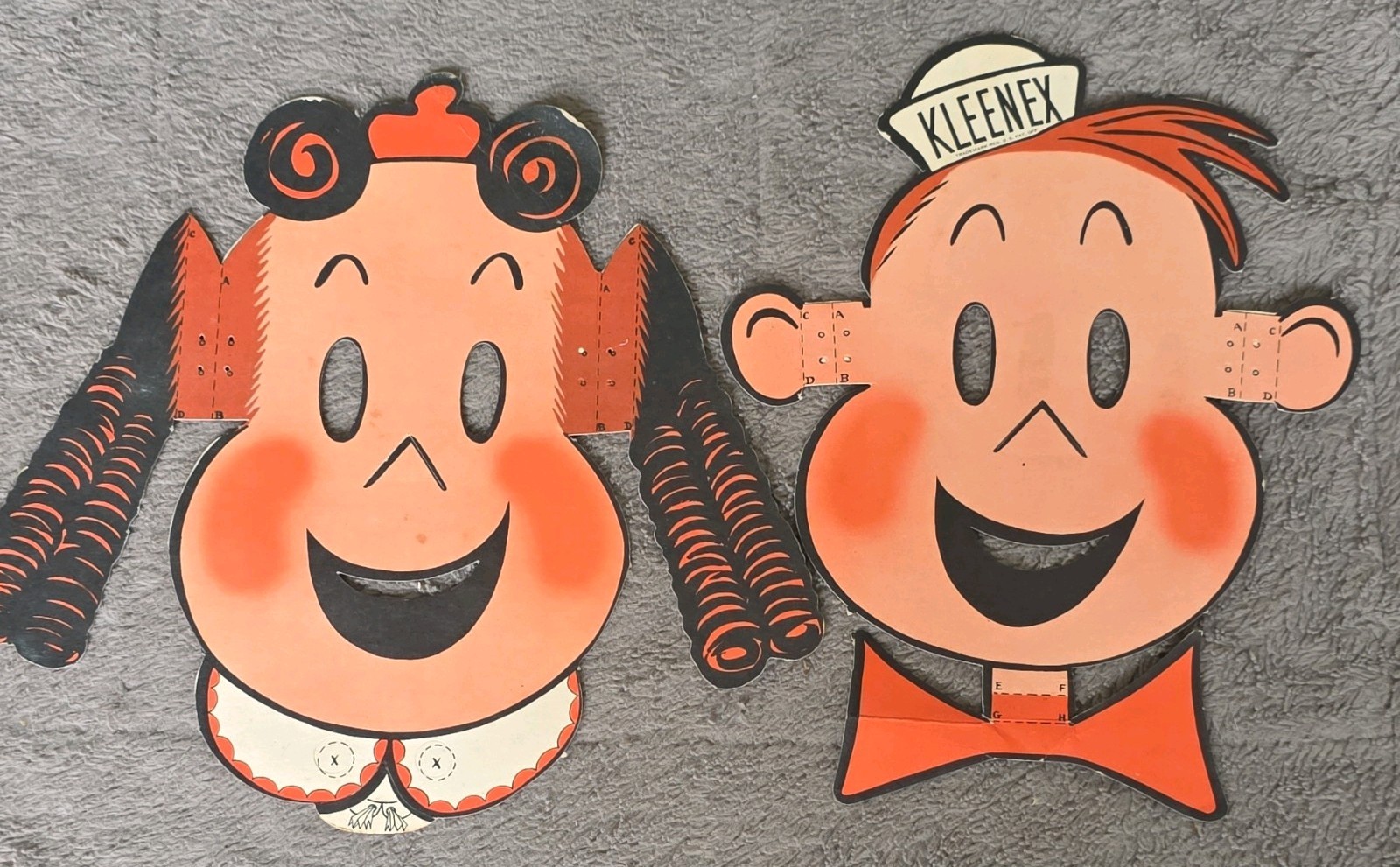 Vintage Little Lulu & Tubby Kleenex Advertising Display Lot – 1940s – 1950s