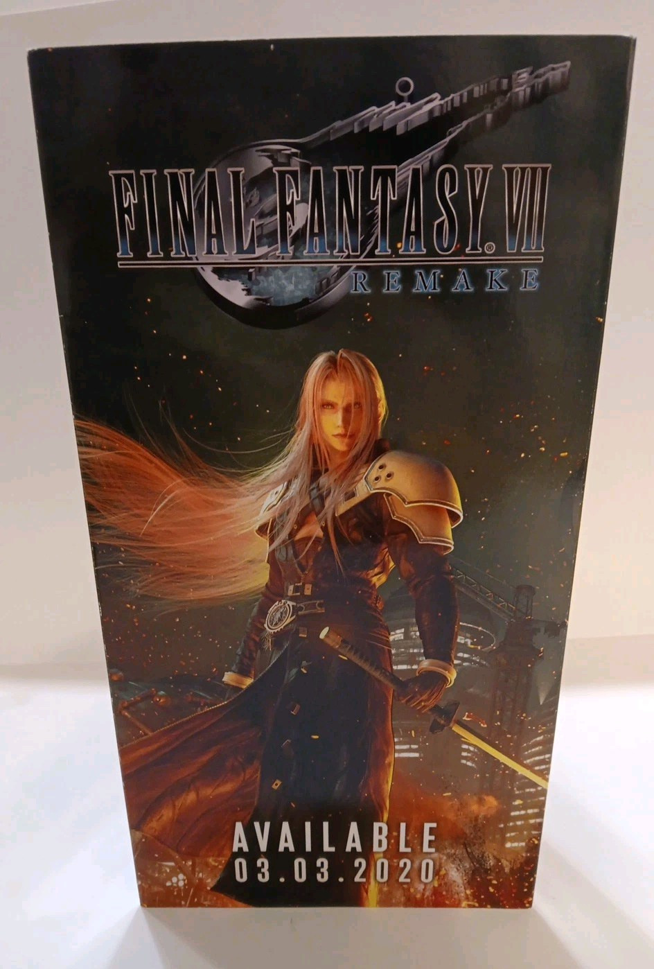 Final Fantasy VII 7 Remake GameStop Promo Store Display, Both Sides Printed RARE